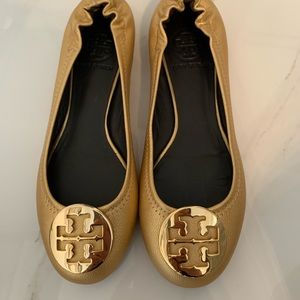 Used Tory Burch ballet flats gold size 6.5